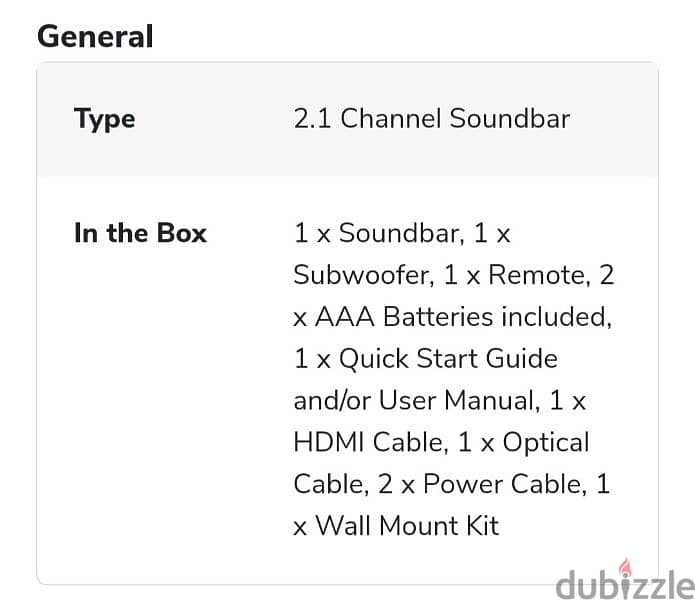 Hisense 2.1 Soundbar AS NEW 6