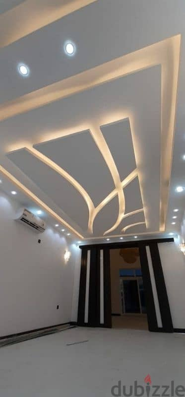 all type  gypsum decor ceiling partition glass door carpenter  working 3