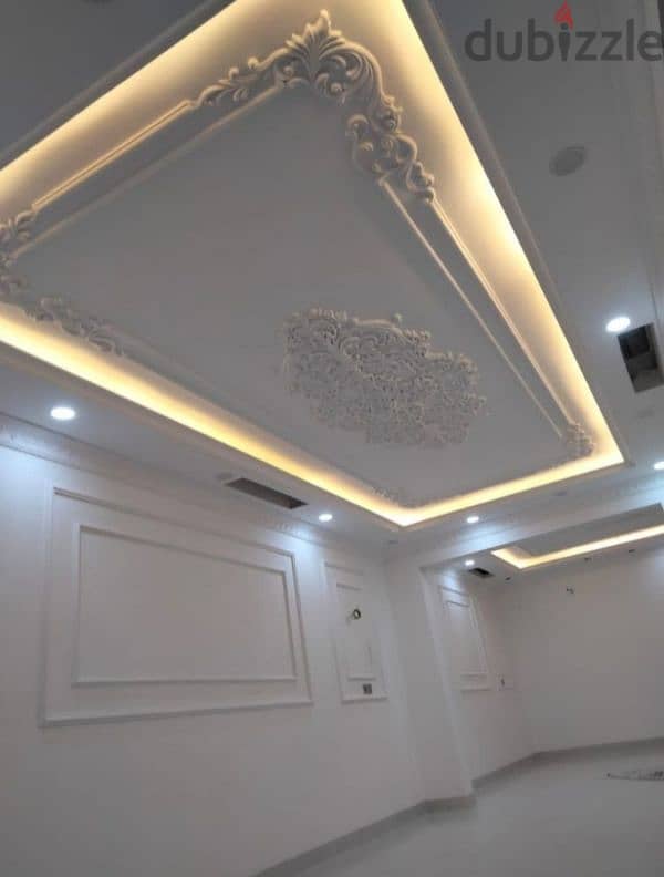 all type  gypsum decor ceiling partition glass door carpenter  working 4