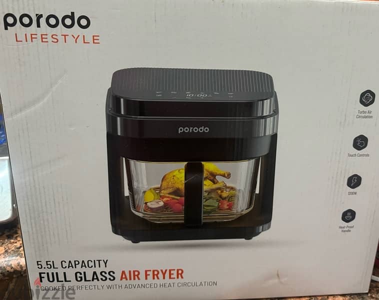 prodo glass air fryer 5.5L 0