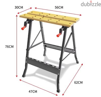 Work bench for woodworking - portable folding