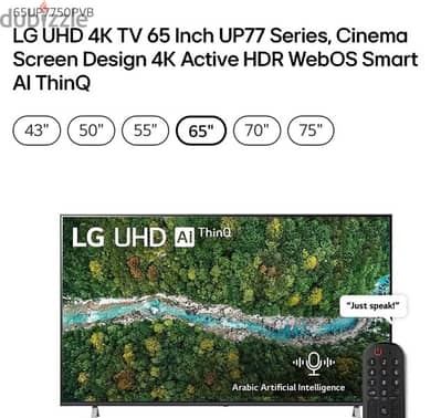 65 Inch LG Smart TV 4KUHD