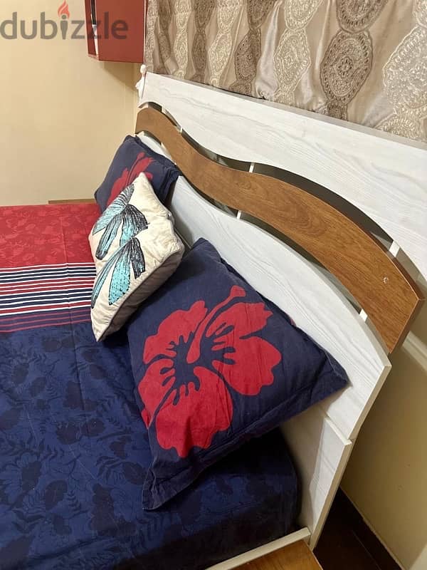 King Size Bed with 2 night stands and mattress 3