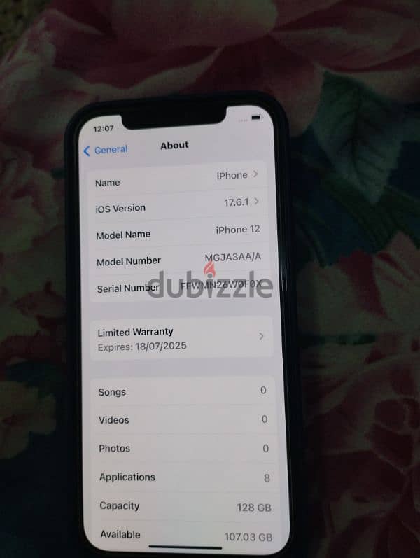 iPhone 12/128gb 100% battery with 8 month international warranty 1