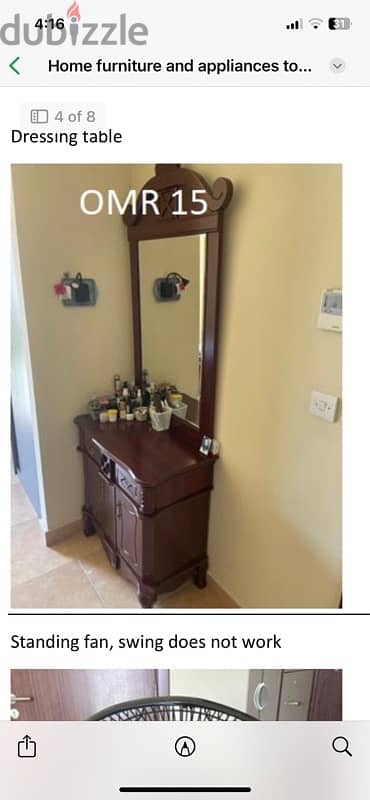 Dressing table with large mirror 1