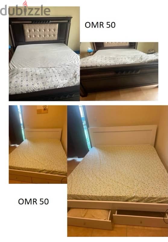 2 King size Beds with Mattress 180*200 0