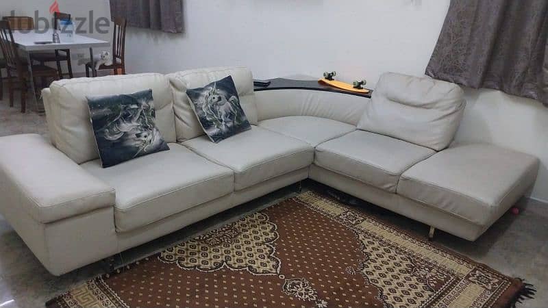 Genuine Leather L-Shape Sofa 1