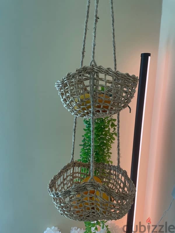 hanging basket made of cane 0