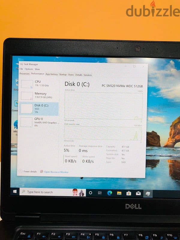 Dell Core i5 8th generation 512ssd 2