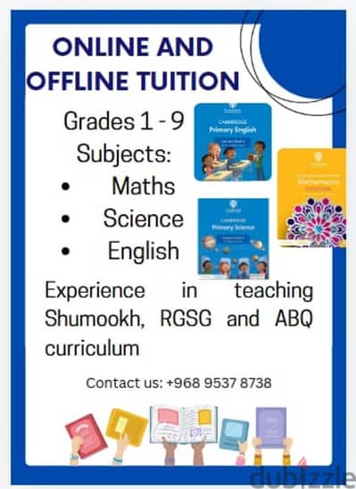 Experienced MATHS , SCIENCE AND ENGLISH teachers