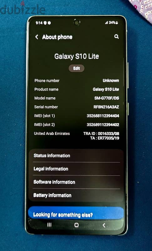 SAMSUNG GALAXY S10 LITE 3