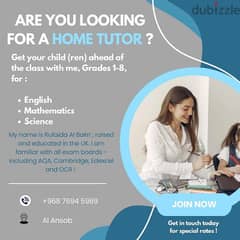 Looking for a Home Tutor? I am Here to Help ! 0