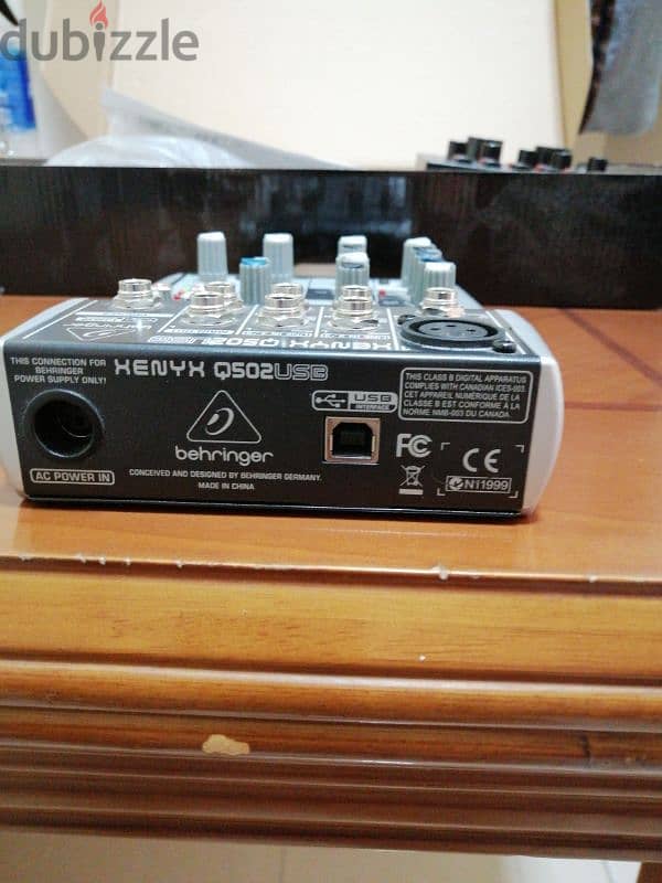 BRAND- BEHRINGER XENYX  Q502 AUDIO MIXER + V8 SOUND CARD FOR SALE 1