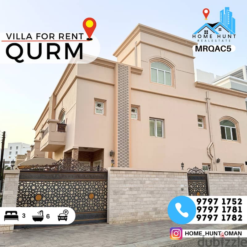 AL QURUM | SPACIOUS 3BR VILLA FOR RENT 0