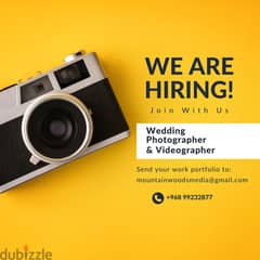 Job vacancy for experienced wedding photographer cum videographer 0