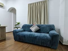 Good Leather sofa with cover 0