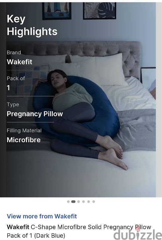 Pregnancy Pillow - C type - Brand: Wakefit 1