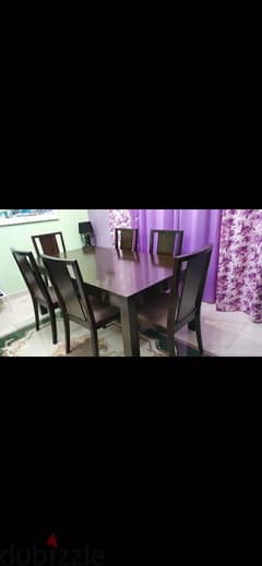 6 seater Dining Table with 6 chairs 0