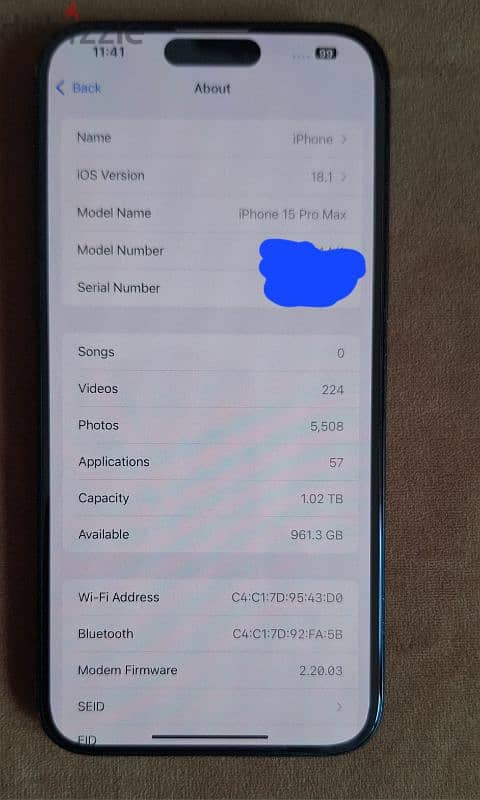 Apple iPhone 15 pro max 1tb clean condition 7