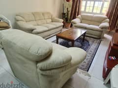 Cream white colored sofa 0