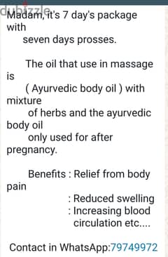 Ayurvedic  Oil Massage ( Ladies ) 0