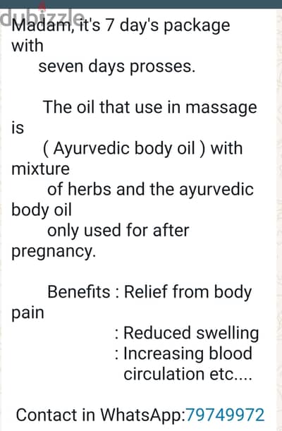 Ayurvedic  Oil Massage ( Ladies )