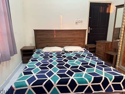 bed set: Queen size bed with mattress,2 side tables and 1 mirror table