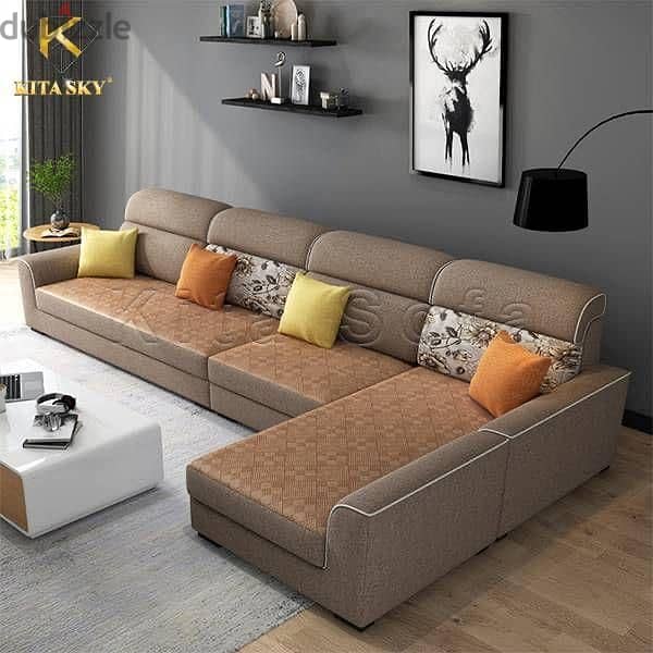 new l shape sofa with bad making 3