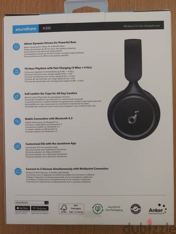 Headphones SoundCore H30i 8