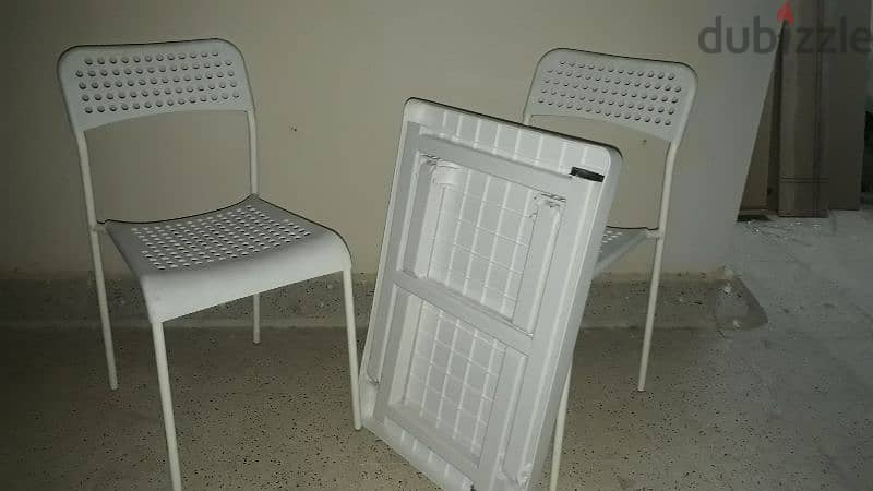 ikea 2 chair and foldable table 0