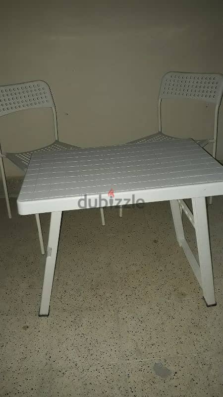 ikea 2 chair and foldable table 1