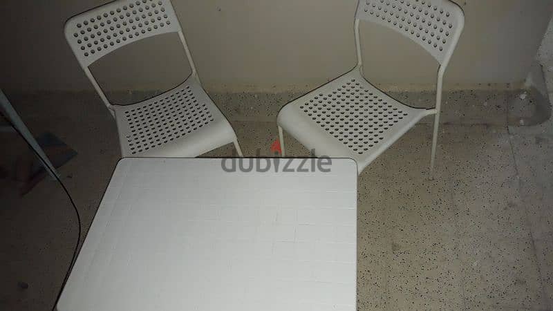 ikea 2 chair and foldable table 2