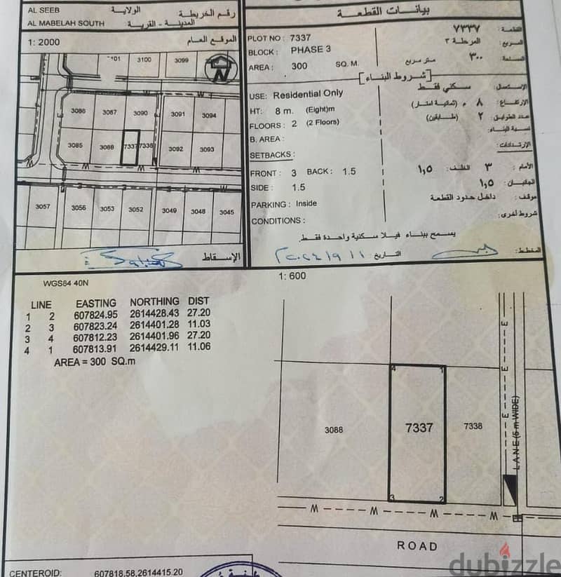 أرض سكنية للبيع في السيب / المعبيلة الثامنة 3