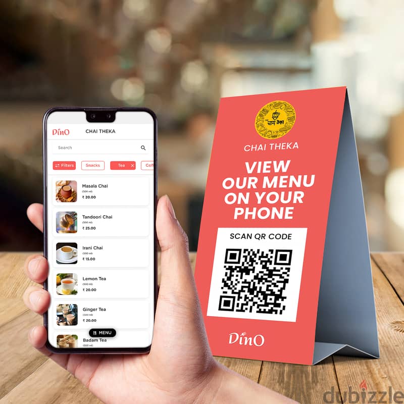 Digital menu QRcode design 1