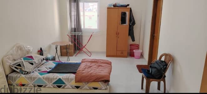 SINGLE NEAT ROOM WITH ATTACHED TOILET FOR ONE PERSON (INDIAN)