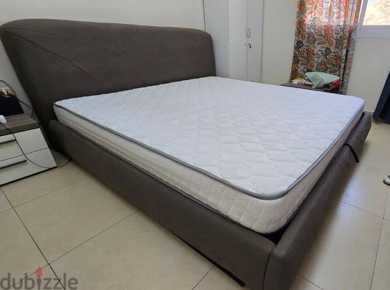 king-size storage bed with orthopedic mattress 0