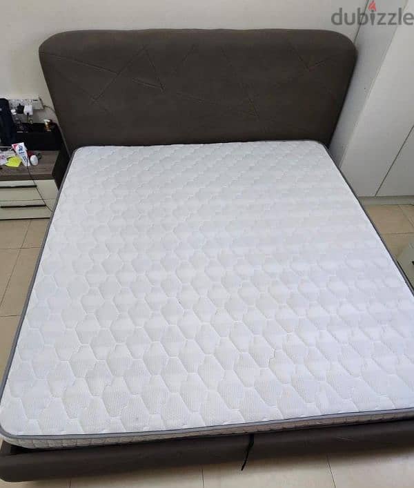 king-size storage bed with orthopedic mattress 1