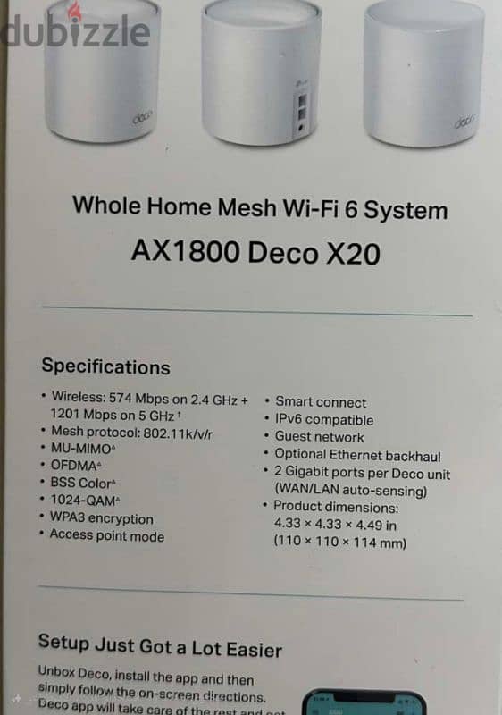 Tp-link deco Wi-Fi6 Ax1800 تي بي لينك 1