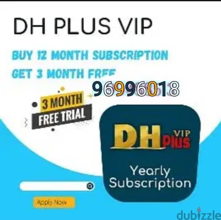 Big offer dhl puls vip ip tv pakge 12 / 3 month free 0