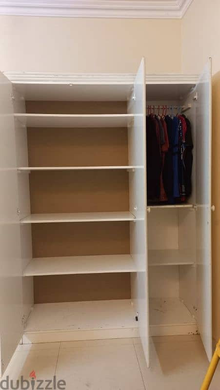 white wood cupboard / wardrobe 1