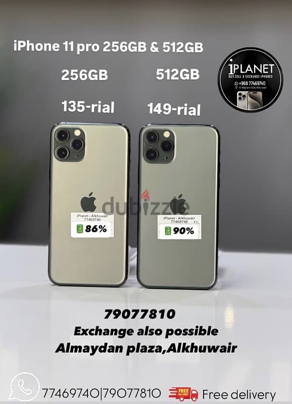 iphone 11 pro 256GB and 512Gb amazing price best condition 0