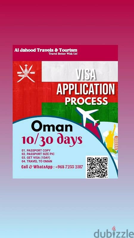 Oman Visit visa" 10/30Days" 2