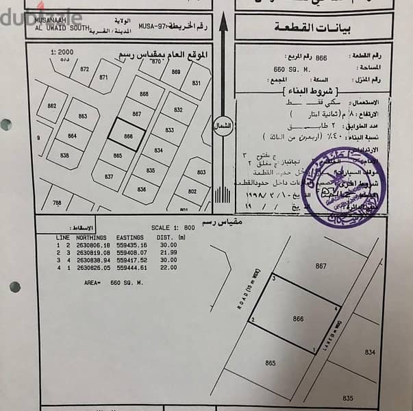 ارض سكنية في المصنعه منطقة العويد للبيع 0