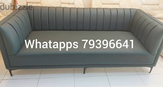 special offer new Leather sofa 3 seater 1 piece 80 rial