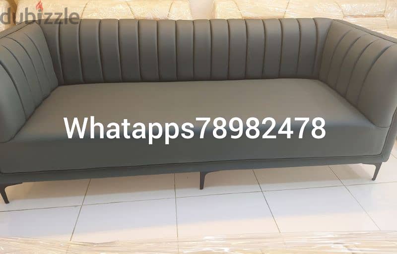 special offer new Leather sofa 3 seater 1 piece 80 rial 1