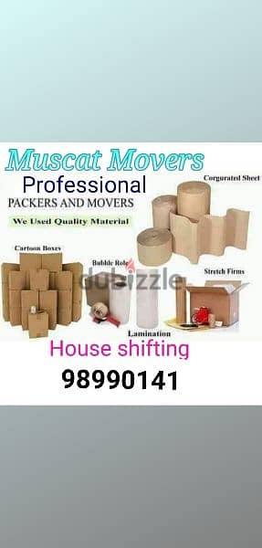 Ghubrah, House shifting service truck 3 tan 7 ton 10 tan loading