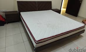 Bed with King Size Medicated Mattress and 2 side Tables for RO 75 0