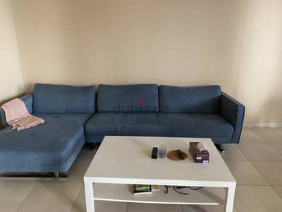 5 seater sofa and center table