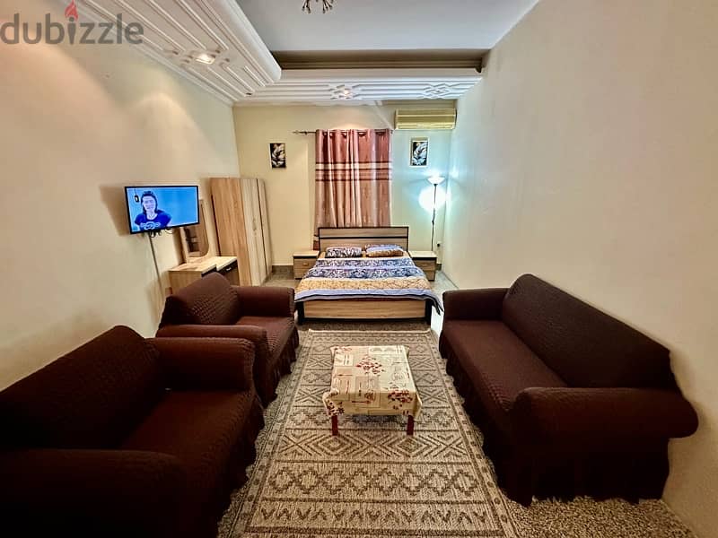 1 Bhk furnished in ghoubra behind oman oil near beach without cheque 0