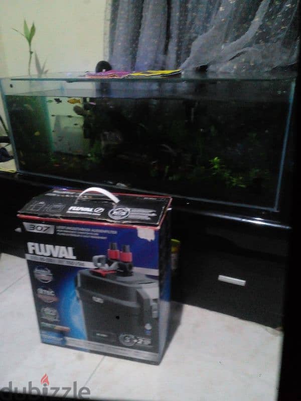 فلتر fluval 307 سعرة 120 rial جديد استخدامه شهر فقط مع حوض والاسماك 1